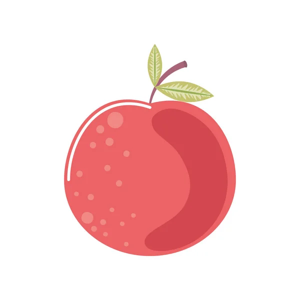 Appel vers fruit pictogram geïsoleerde stijl — Stockvector