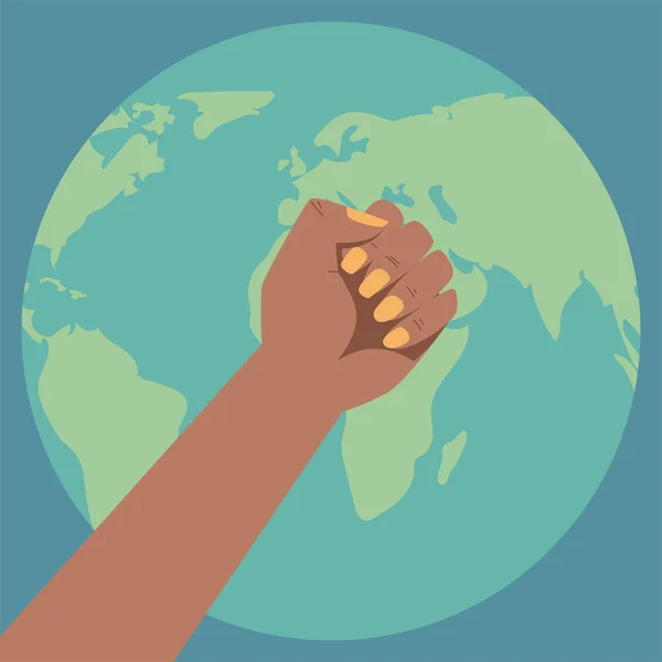 Journée des femmes, monde de puissance bras levé féminin — Image vectorielle