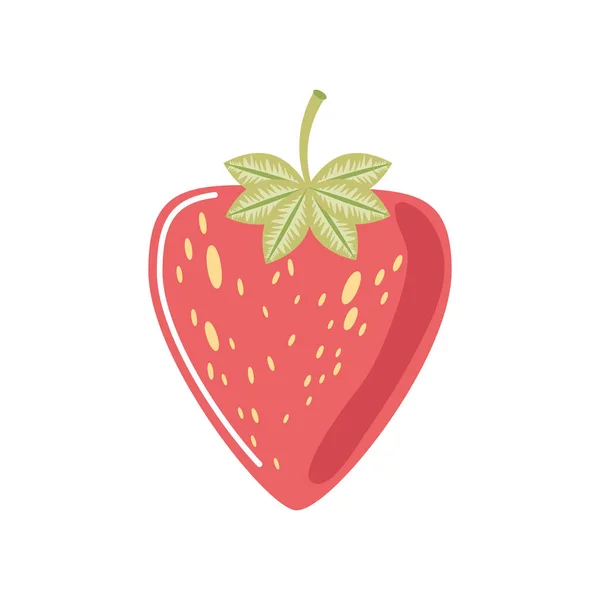 Fresa fruta fresca icono estilo aislado — Vector de stock