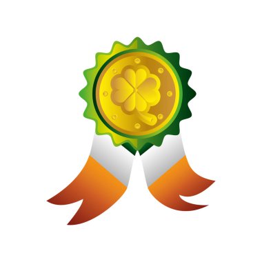 Aziz Patrick Günü Rosette Kurdele Yoncası ikonu 'nun ayrıntılı stili