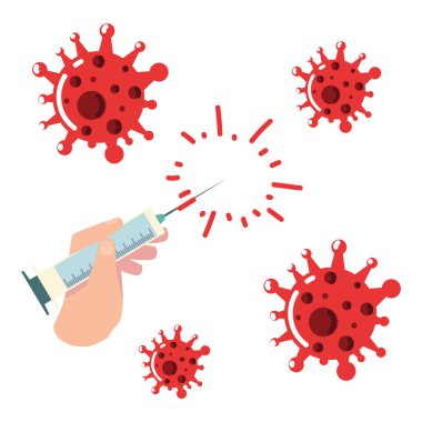 Şırınga Coronavirus kovid 19 aşısı.