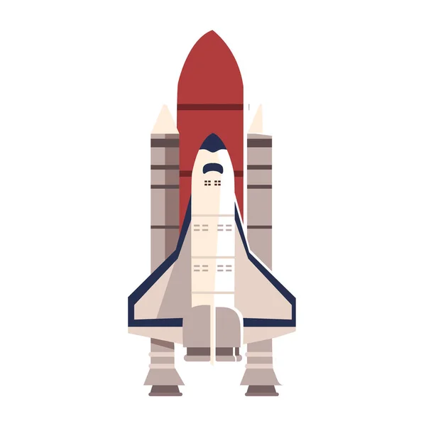 Space shuttle launching detailed vector icon — Stock Vector
