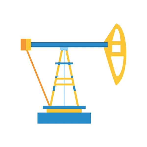 Equipo de perforación de plataforma de aceite de fracking — Vector de stock