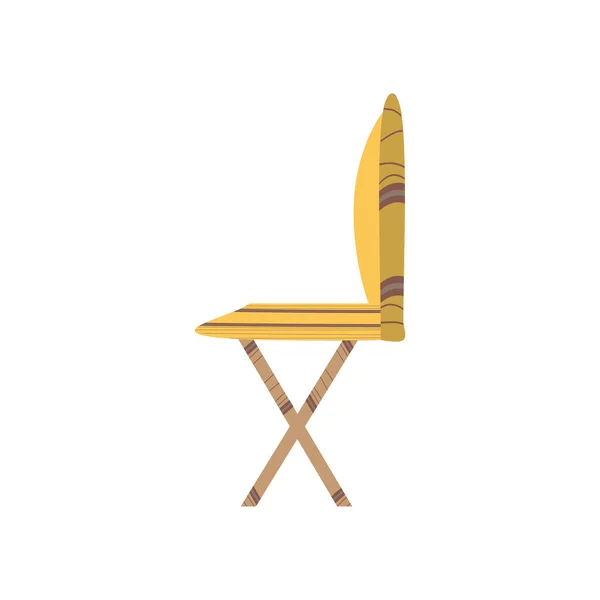 Otthon fából készült szék bútor oldalra néző stílus — Stock Vector