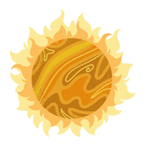 Space sun burning galaxt icon vector — 스톡 벡터
