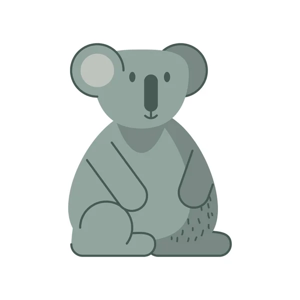 Koala ül dzsungel állat rajzfilm elvont design — Stock Vector