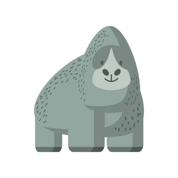 Gorila selva animal en dibujos animados diseño abstracto — Vector de stock