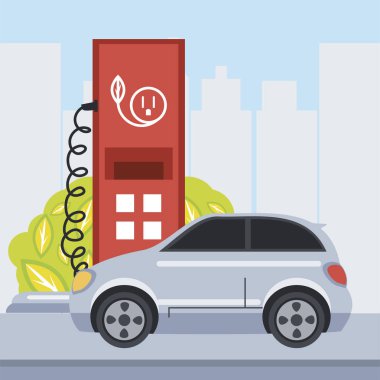 Kablolu şarjlı elektrikli araba ekolojik bölge