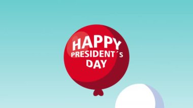 Mutlu başkanlar günü balonlar içinde helyum harfleriyle kutlanıyor.