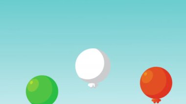 Mutlu Aziz Patricks Günü Canlandırması Balonlarla helyum