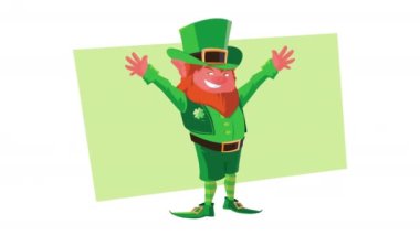 Mutlu Aziz Patricks Günü Animasyonu Leprikon karakteriyle kutlanıyor