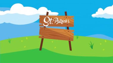 Ahşap etiketli Aziz Patrick Günü 'nün kutlu olsun.