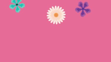 güzel çiçekler bahçe desenli animasyon