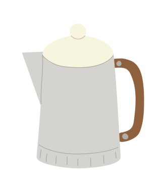 Sıcak içecek ikonu için çaydanlık izole edilmiş tasarım