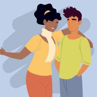 Kadın adam sarılıyor