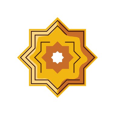 Altın süsleme karikatürü izole edilmiş stil