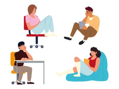 Erteleme, tabletle oturan insanlar sıkılmış ve tükenmiş.