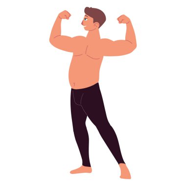 güçlü adam şişman.