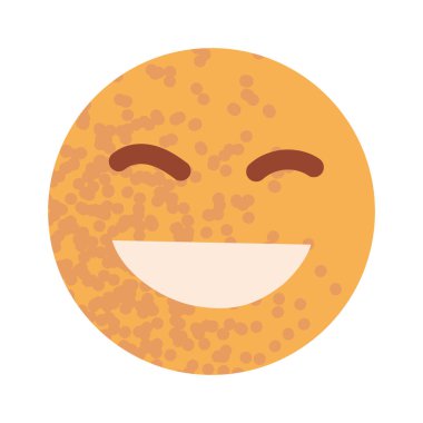 Gülümseyen ifade mutlu.