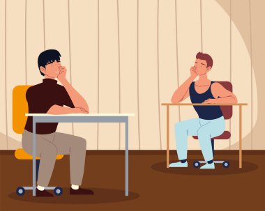 Sıkıcı adamlar oyalanıyor.