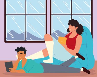 Tablet kullanan çift