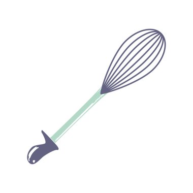 çırpma çatal bıçak pişirme çizimi izole edilmiş biçim