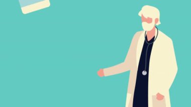 Covid19 aşı desenli doktor