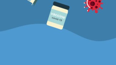 covid19 pandemik aşı şablon simgeleri