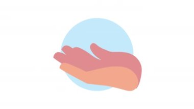 Covid19 aşı şişesi ve parçacıkları el kaldırma