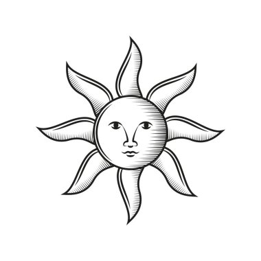 Astroloji güneşi oyması