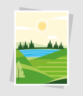 Peyzaj tepesi gölü