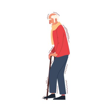 old man parkinson clipart