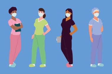 hemşireler profesyonel çizgi film