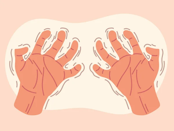 Parkinson χέρια — Διανυσματικό Αρχείο