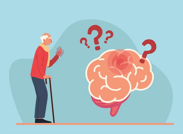 Malattia di Parkinson cervello — Vettoriale Stock