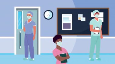 Hastane personeli doktorları.