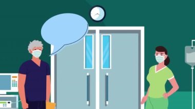 Doktor çift hastane karakterleri.