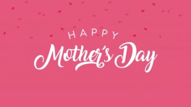 Pembe arka planda mutlu anneler günü yazıları