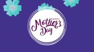 Mavi çiçekli mutlu anneler günü mektupları