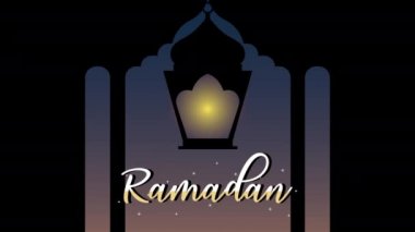 Ramazan Kareem, fener asılı animasyon harfleri.