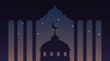 Ramazan Kareem cami tapınağıyla animasyon