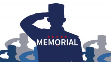 Asker siluetiyle mutlu anma günleri.