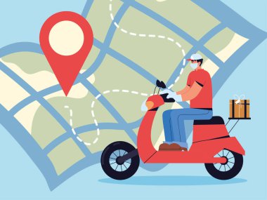 Teslimatçı çalışıyor