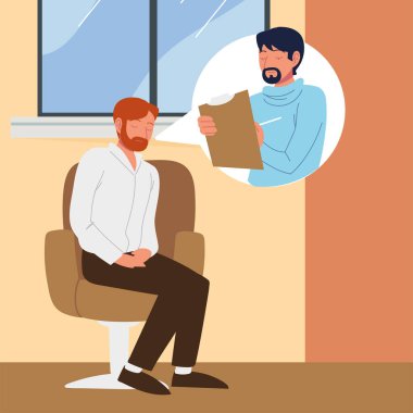 Erkek psikolog hasta