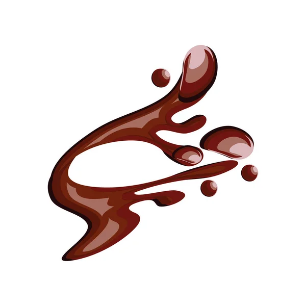 Krople czekolady — Wektor stockowy