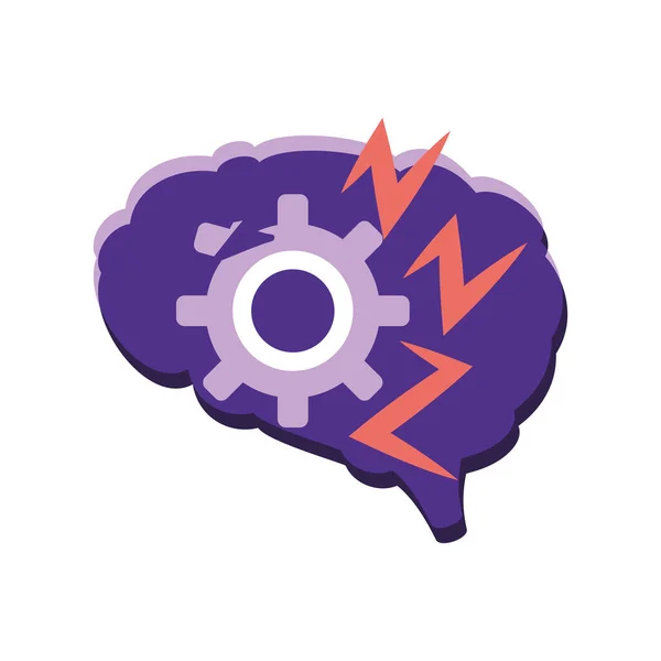 Alzheimer brain disorder — Stock Vector
