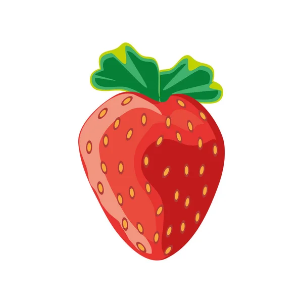 Erdbeere aus tropischen Früchten — Stockvektor