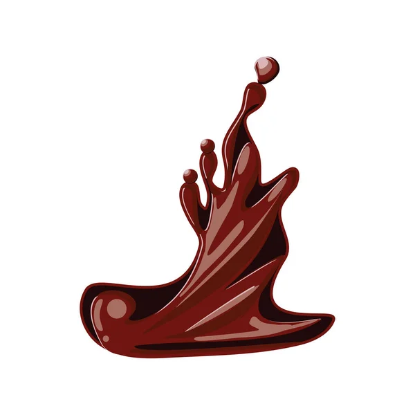 Éclaboussures liquide chocolat — Image vectorielle