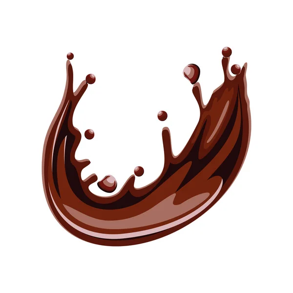 Gouttes de chocolat éclaboussure — Image vectorielle