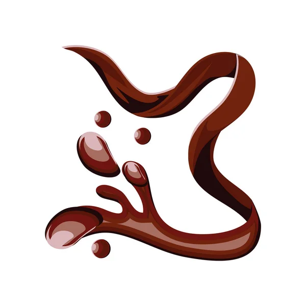 Fluide liquide chocolat — Image vectorielle